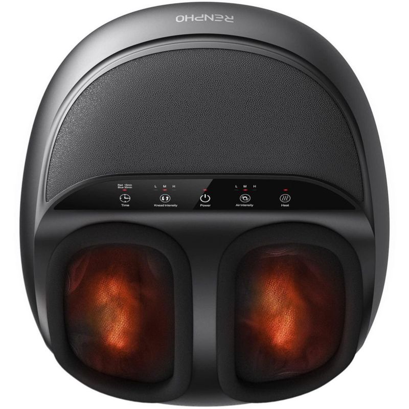 Masajeador de pies RENPHO con calor shiatsu amasado profundo negro