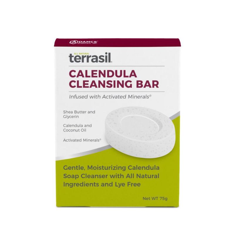 Barra de jabón Terrasil Calendula para aliviar la picazón e irritación de la piel 75 g