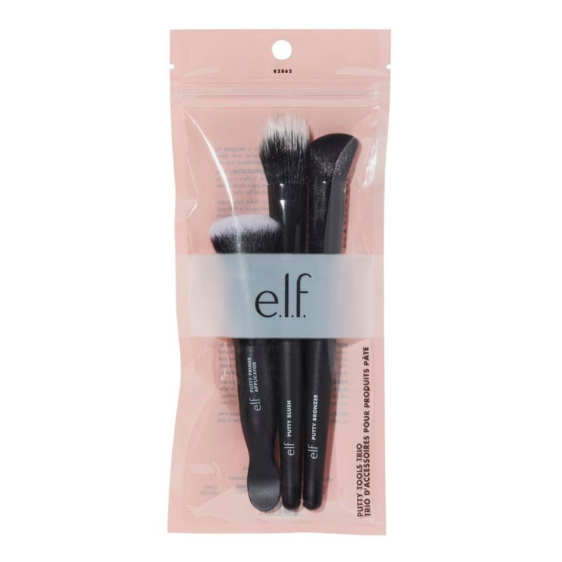 Set de brochas de maquillaje e.l.f. Putty Tools Trio para rostro