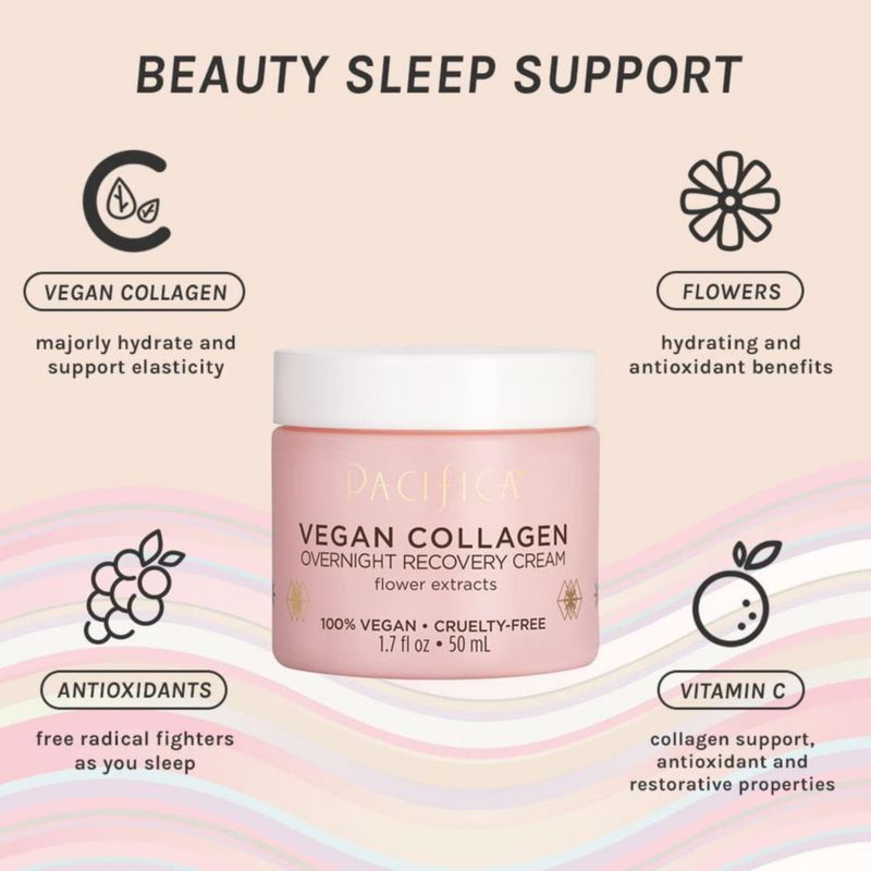 Crema de recuperación nocturna Pacifica Vegan Collagen 50 ml