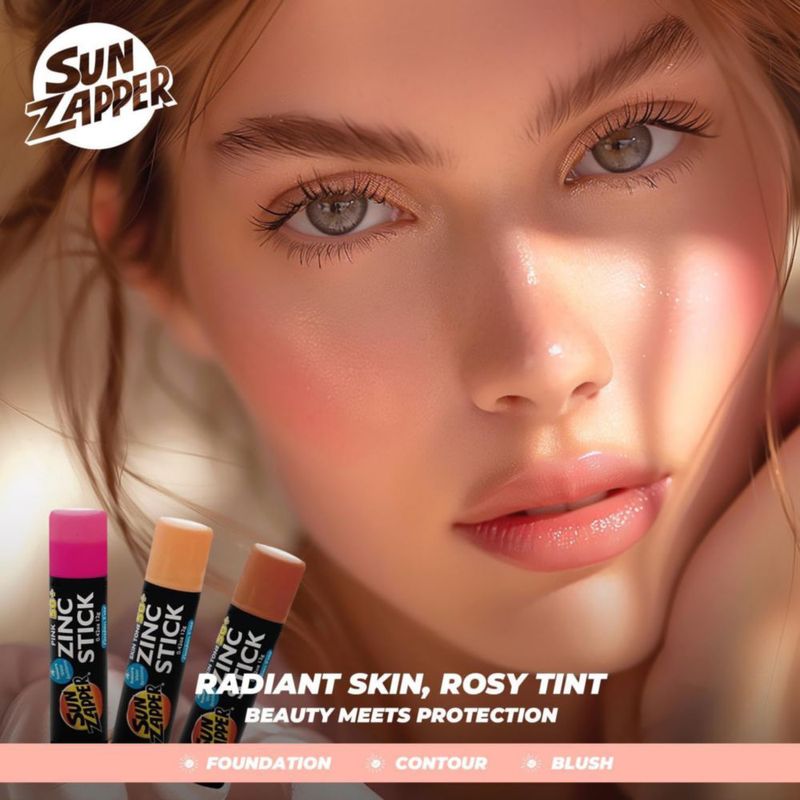 Protector solar en barra Sun Zapper SPF 50+ de óxido de zinc paquete de 3