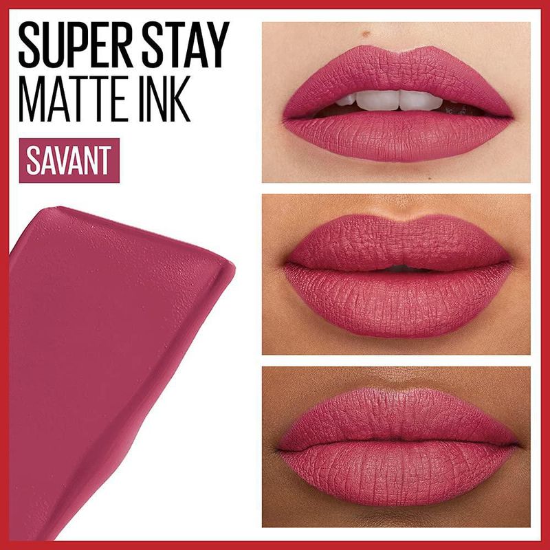 Lápiz labial líquido Maybelline Super Stay Matte Ink Savant 16H