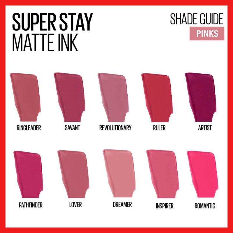 Lápiz labial líquido Maybelline Super Stay Matte Ink Savant 16H