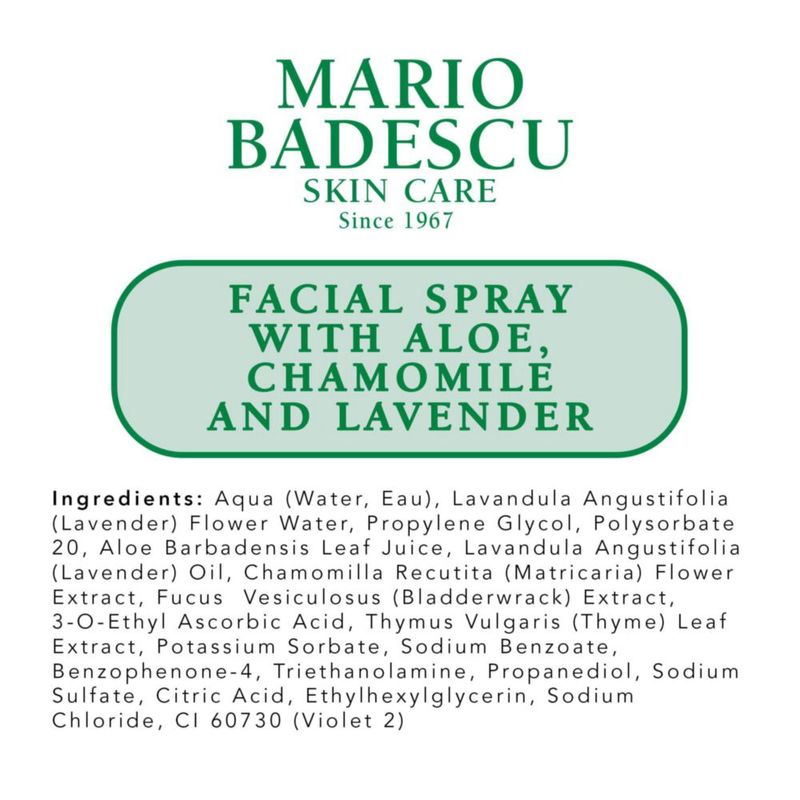 Face Mist Mario Badescu spray facial aloe manzanilla y lavanda