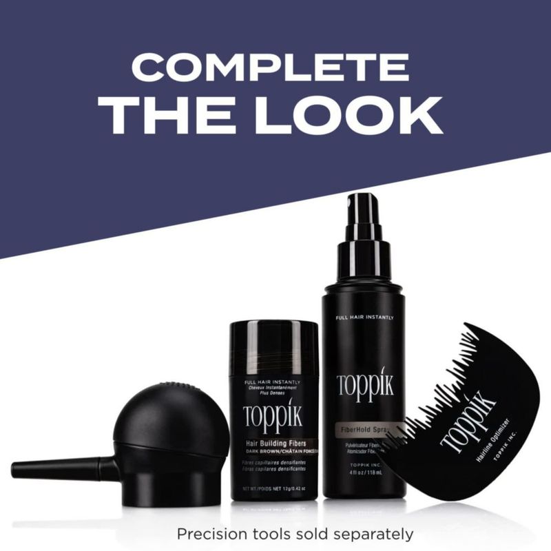 Hair Building Fibers TOPPIK Black 12 g para hombre y mujer