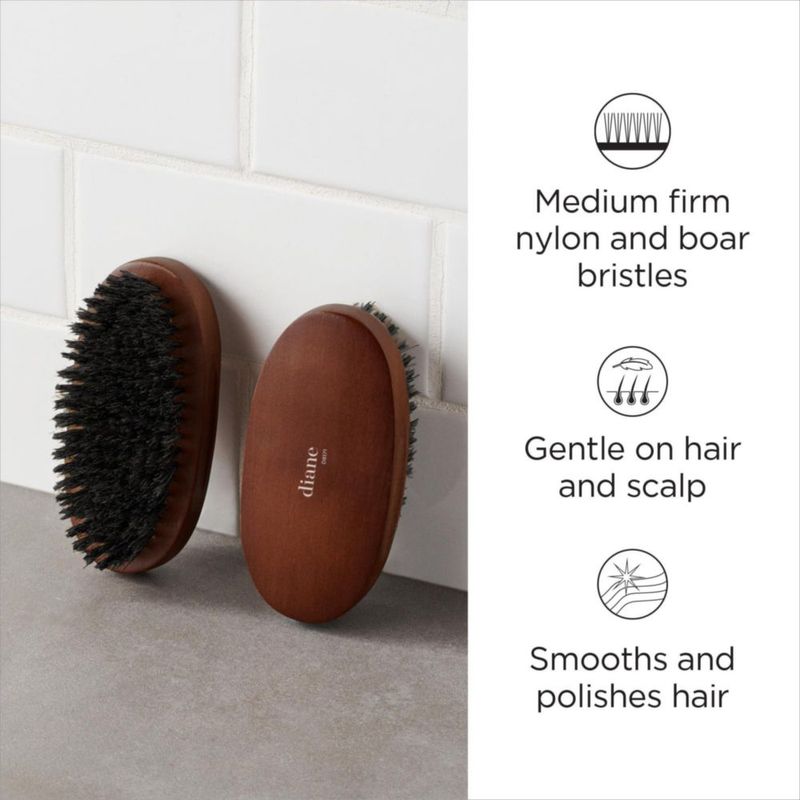 Cerdas de jabalí Wave Brush Diane reforzadas para hombres y barberos