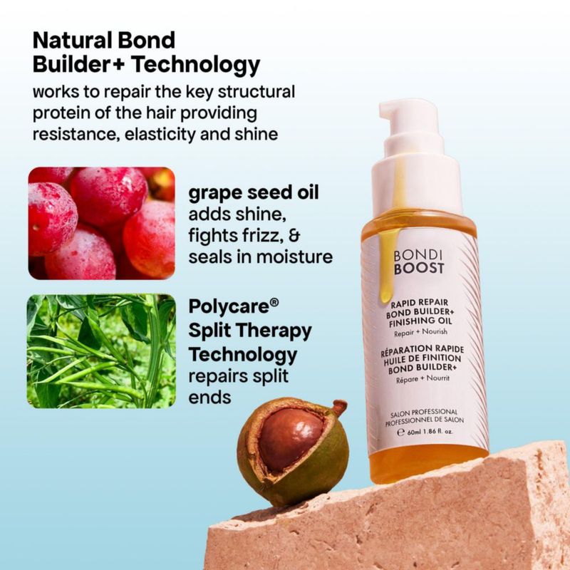 Aceite capilar BONDIBOOST Rapid Repair Bond Builder de 55 ml para cabello dañado