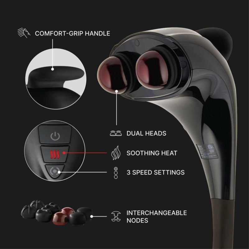 Masajeador de espalda portátil HoMedics Dual Heated Nodes