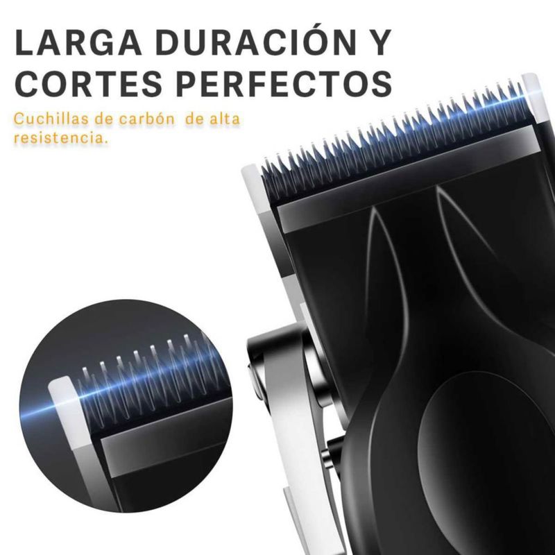 Combo De Barbería Kemei Km-2299 Trimmer + Km-2296 Clipper