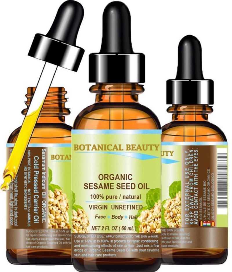 Aceite de semillas de sésamo orgánico Carrier Oil Botanical Beauty 60 ml