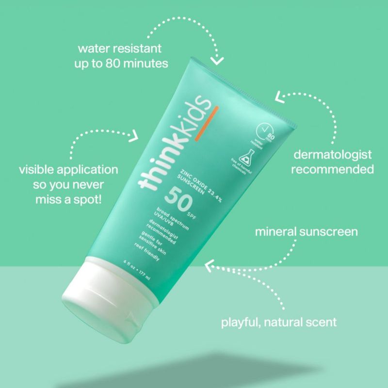 Protector solar Thinksport Kids SPF 50+ mineral 177 ml resistente al agua