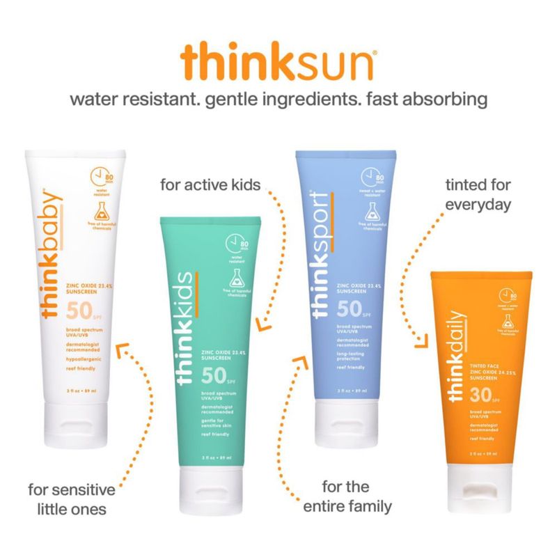 Protector solar Thinksport Kids SPF 50+ mineral 177 ml resistente al agua
