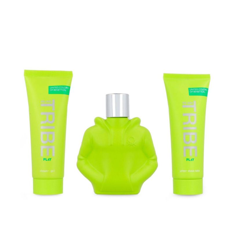Set Benetton We Are Tribe Play 3pzs 90ml Eau de Toilette/ Shower Gel 75ml/ After Shave 75ml