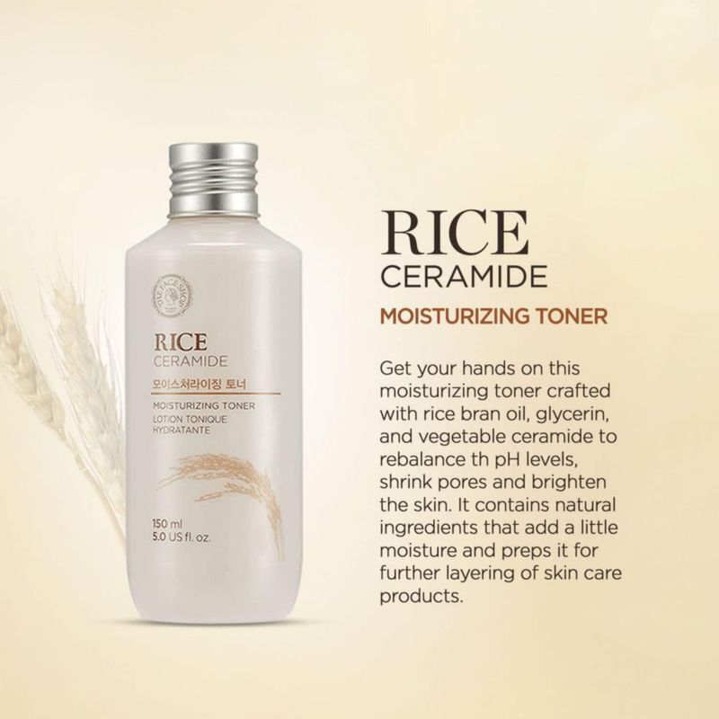 Set de cuidado de la piel THEFACESHOP Hidratante rico en ceramida de arroz