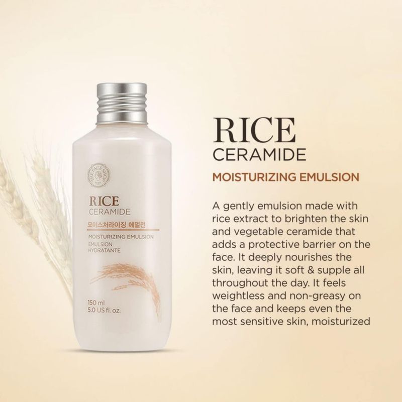 Set de cuidado de la piel THEFACESHOP Hidratante rico en ceramida de arroz