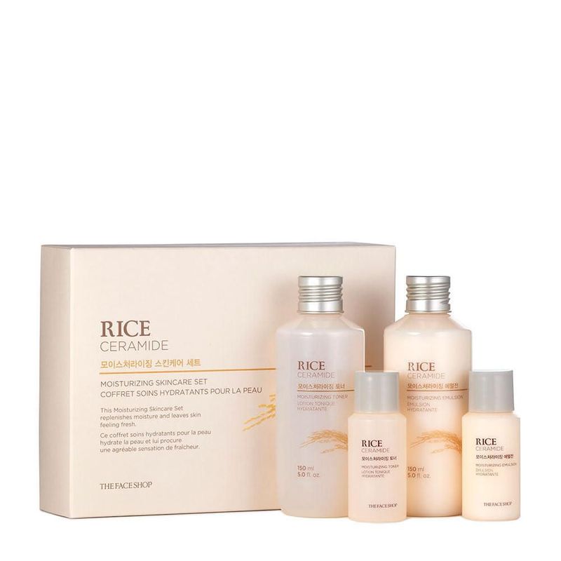 Set de cuidado de la piel THEFACESHOP Hidratante rico en ceramida de arroz