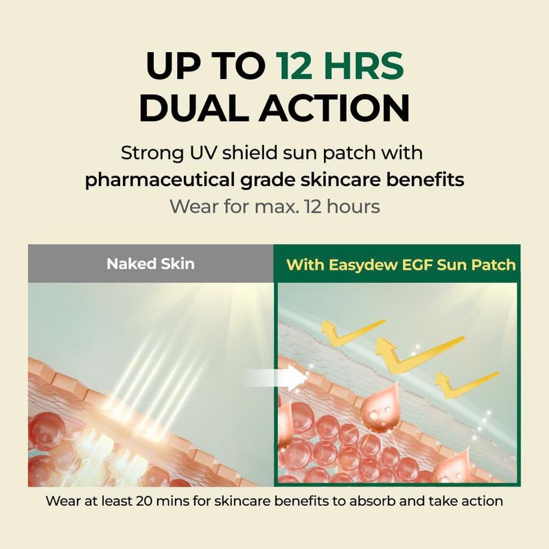 Parches solares EASYDEW DW-EGF Peptide Transparente UVB 999% UVA 909%