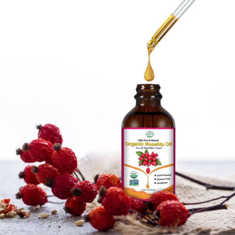 Aceite de semilla de rosa mosqueta MMPANG orgánico 30 ml para el cuidado de la cara y el cabello