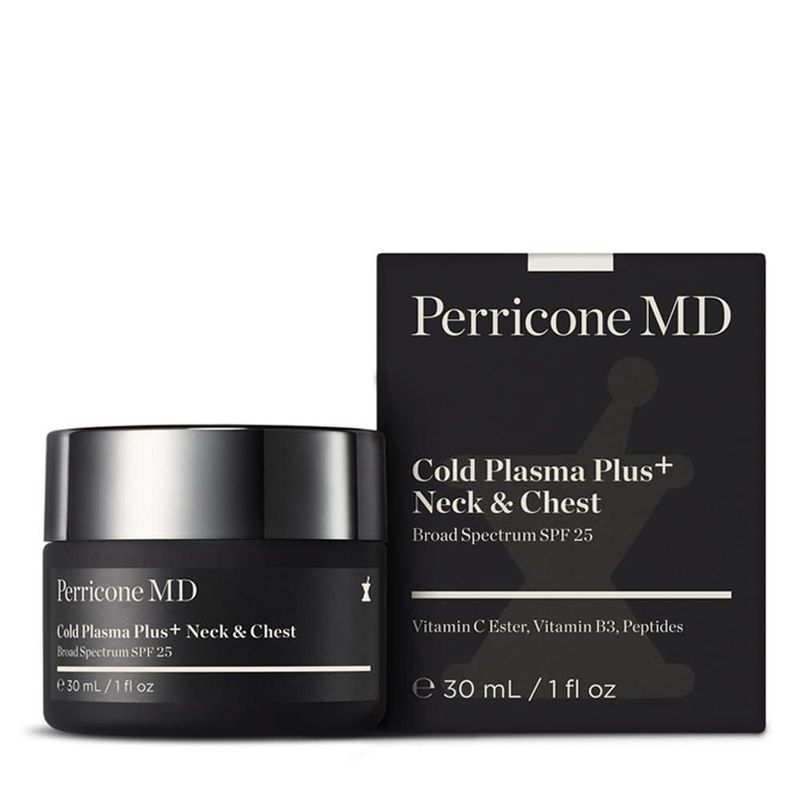 Protector solar Perricone MD Cold Plasma Plus+ para cuello y pecho SPF 25