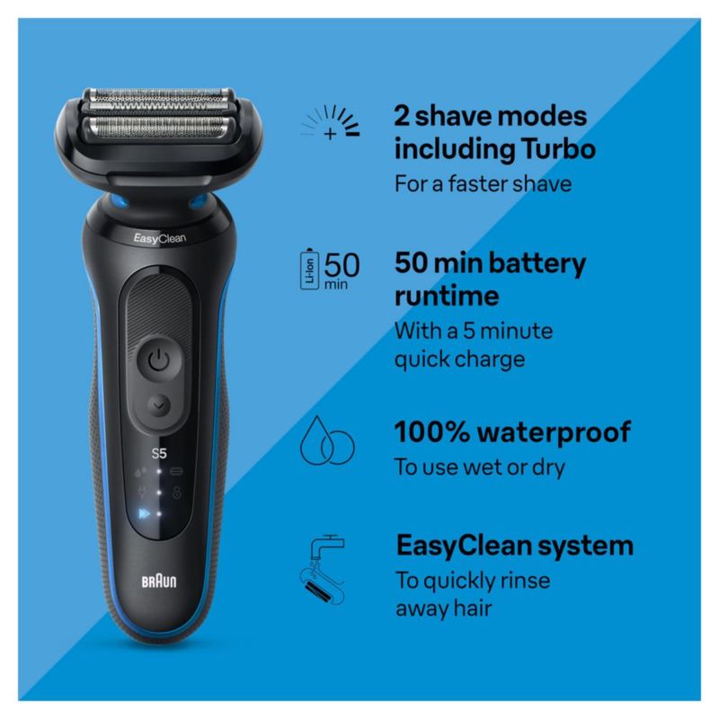 Afeitadora eléctrica Braun Series 5 5120s para hombre húmedo y seco