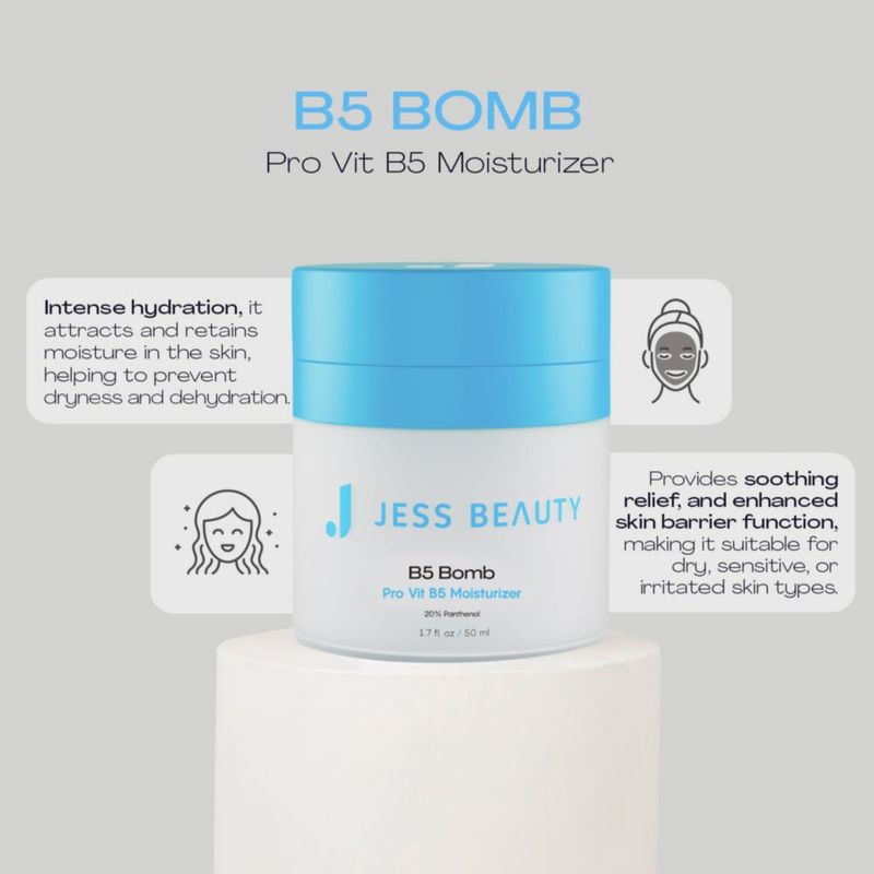 Crema hidratante JESS BEAUTY B5 Bomb Pro Vit B5 50 ml vegana