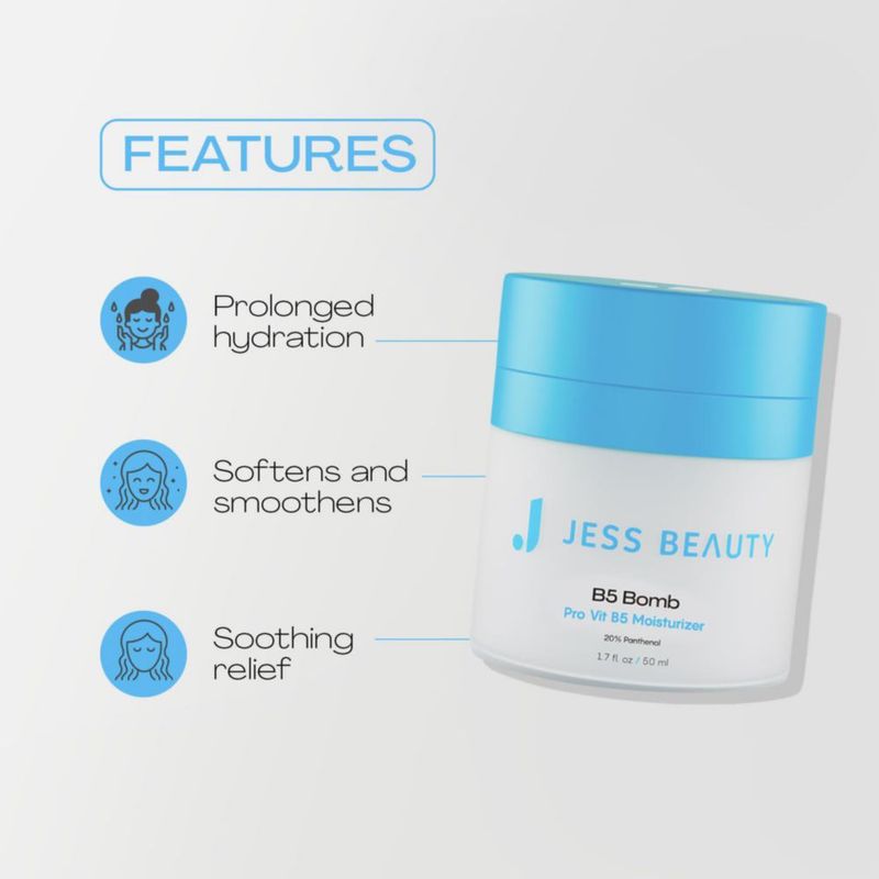 Crema hidratante JESS BEAUTY B5 Bomb Pro Vit B5 50 ml vegana