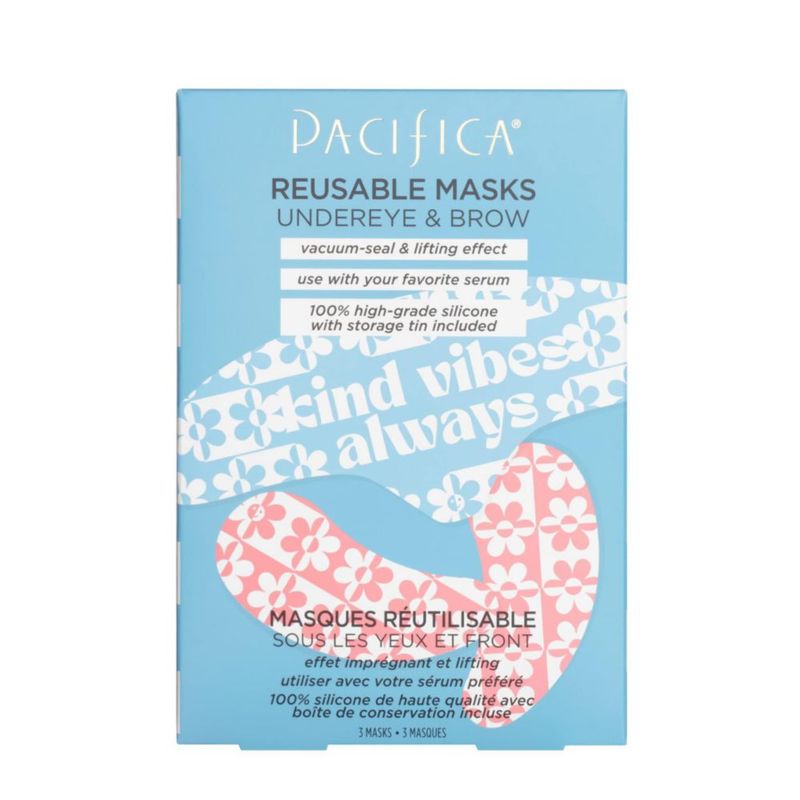 Set de mascarillas Pacifica Beauty reutilizables para debajo de los ojos y las cejas 3 piezas