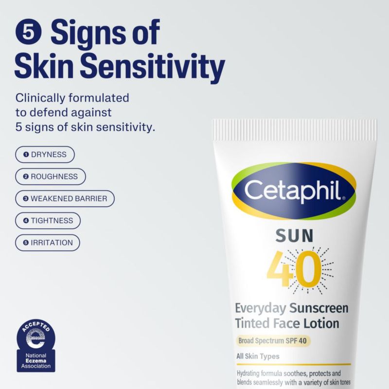 Loción de protección solar Cetaphil Everyday Tinted SPF 40 50 ml