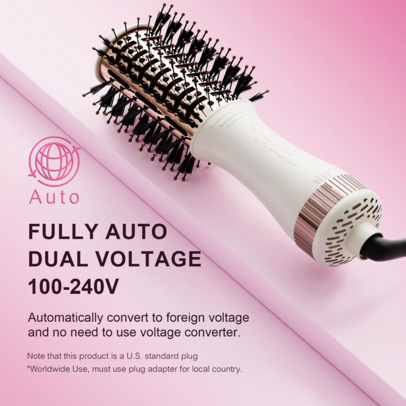 Cepillo secador de pelo Olaermoso 4 en 1 viaje doble voltaje 2 pulgadas