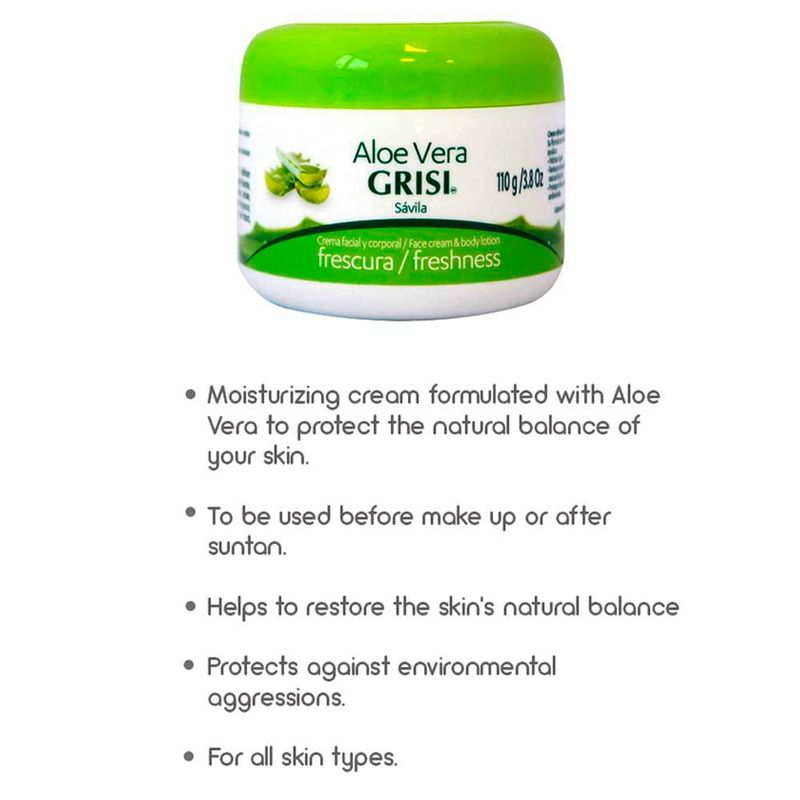 Crema facial y loción corporal Grisi Aloe Vera Freshness 112 ml