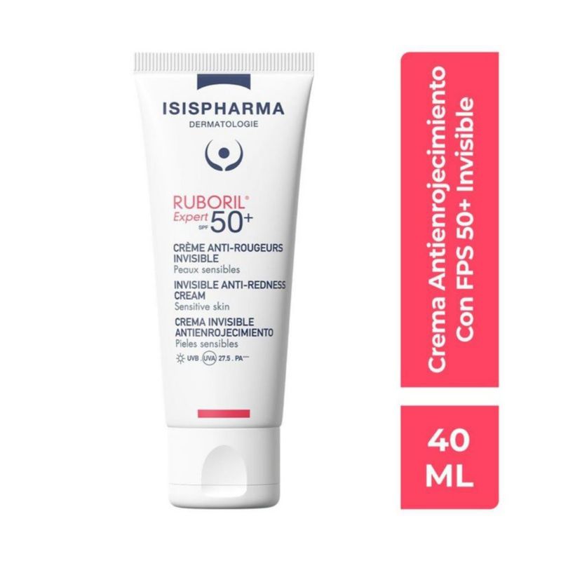 Isispharma Ruboril Expert FPS50 Invisible Fotoprotector Facial Para Piel Con Rosácea 40 Ml