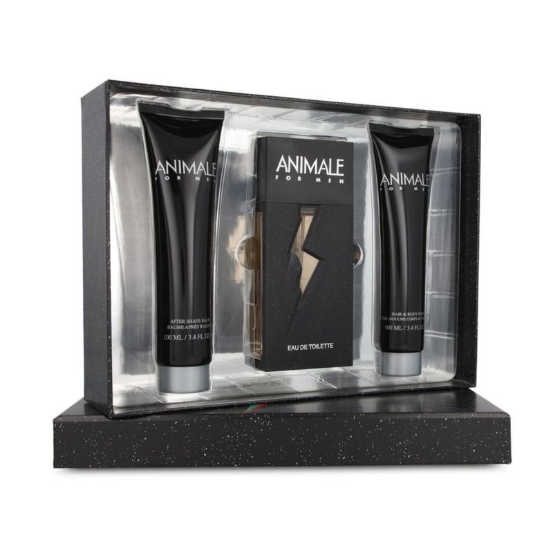SET ANIMALE MEN 3PZS 100ML EDT SPRAY/BODY WASH 100ML/AFHTER SHAVE 100ML.