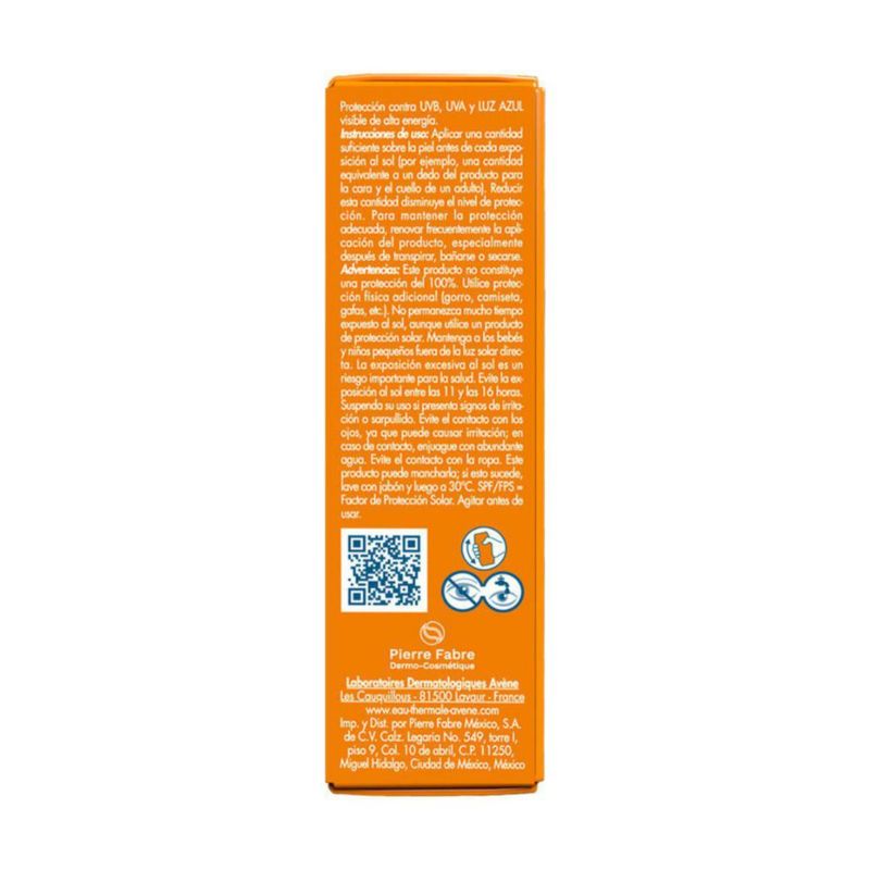 Avène  Ultra Fluid Oil Control Protector Solar Facial Con Color Tono Claro FPS50 50 ML