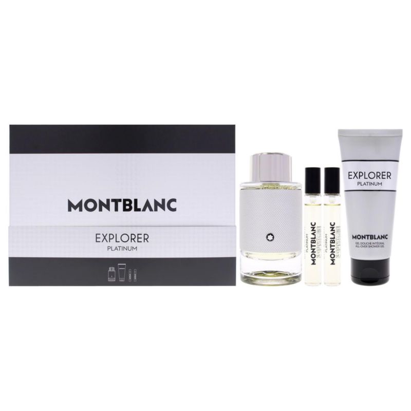 Set de regalo de perfume Mont Blanc Explorer Platinum 4 piezas