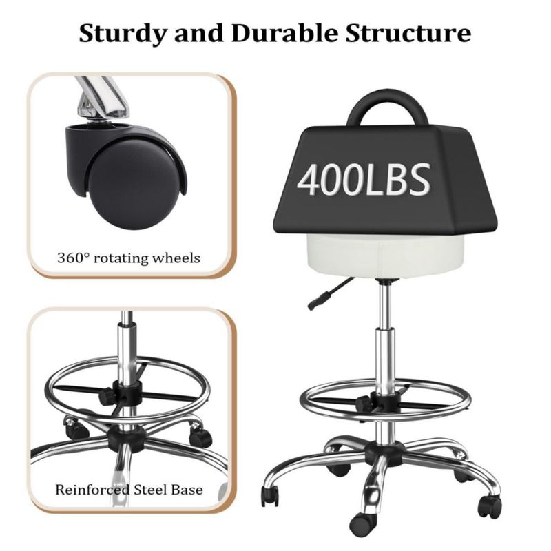 Silla de dibujo OmySalon escritorio de oficina ergonómico color blanco