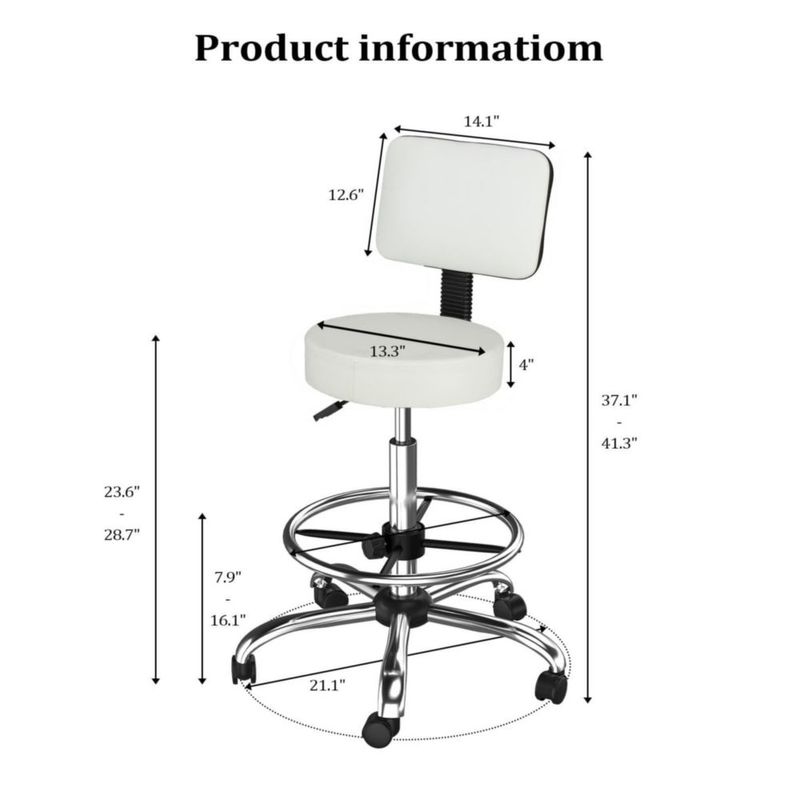 Silla de dibujo OmySalon escritorio de oficina ergonómico color blanco