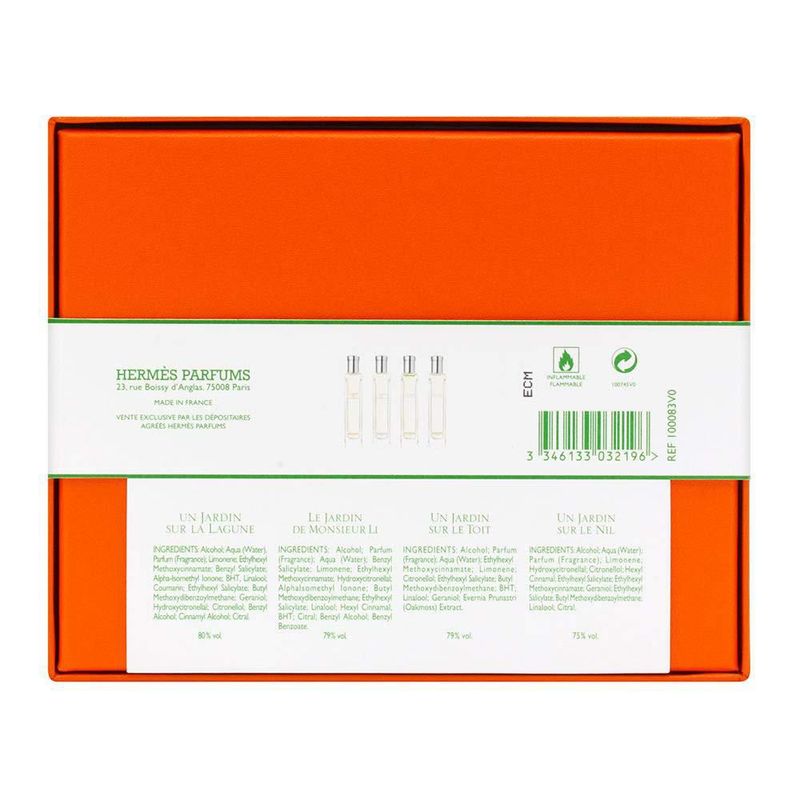 Set de Perfumes Hermes La Collection Des Parfums Jardins 4 x 15 mL