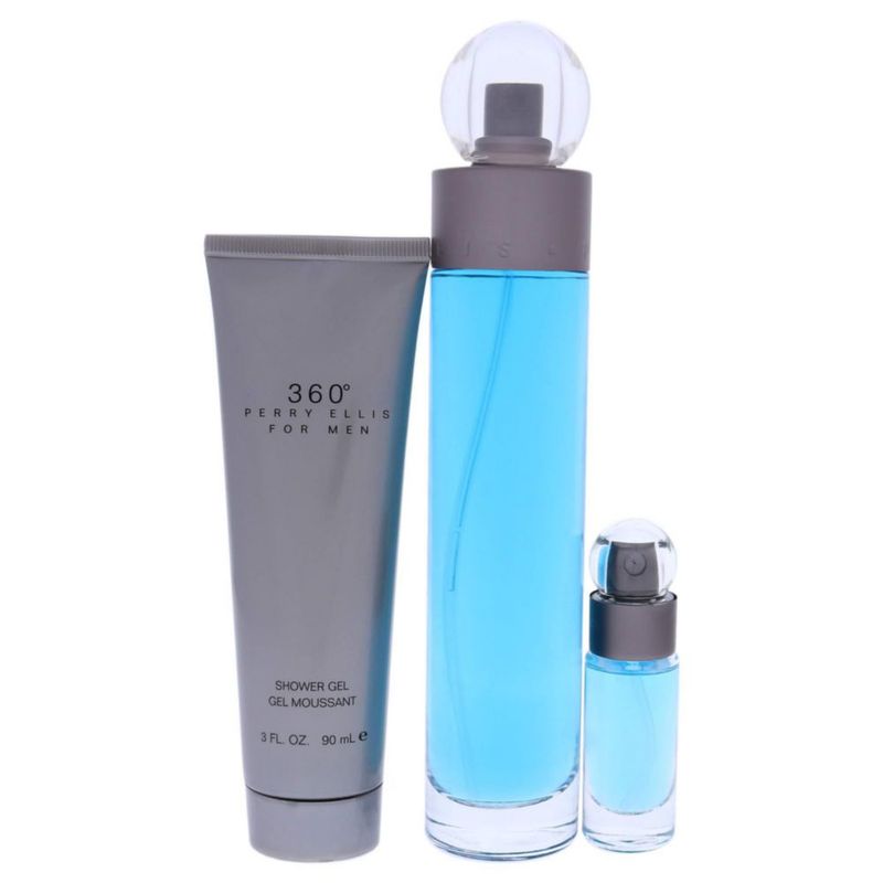 Set de regalo Perfume Perry Ellis 360 para hombre 100 ml EDT 3 unidades