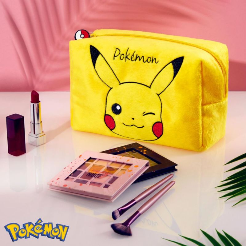 Bolsa de maquillaje Pokémon Pikachu bolsa de viaje para mujeres hombres y niños