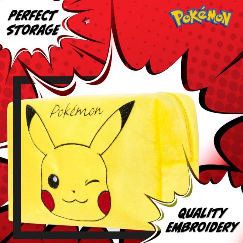 Bolsa de maquillaje Pokémon Pikachu bolsa de viaje para mujeres hombres y niños