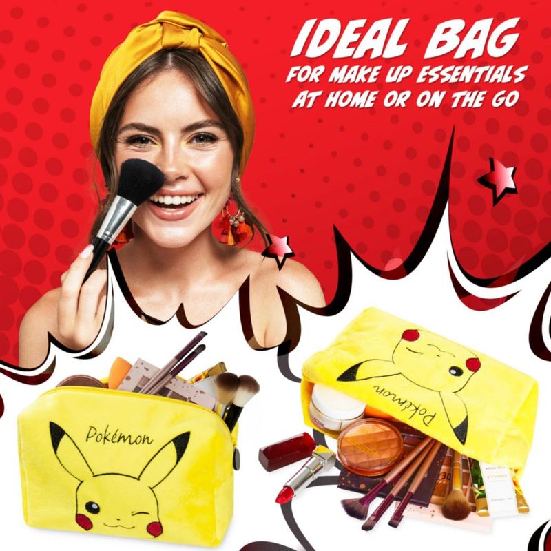 Bolsa de maquillaje Pokémon Pikachu bolsa de viaje para mujeres hombres y niños