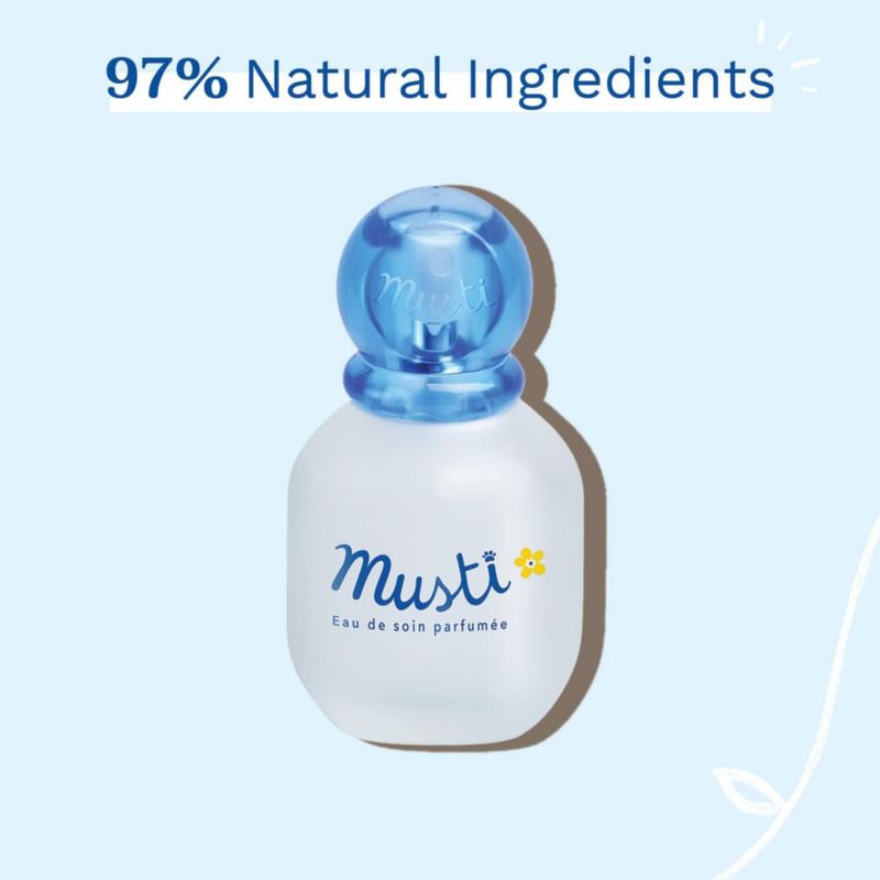 Colonia a base de plantas Perfume Mustela Musti Baby 50 ml sin alcohol