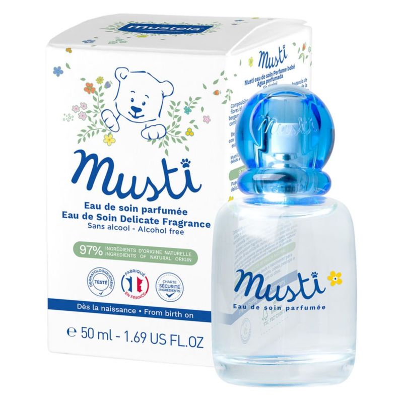 Colonia a base de plantas Perfume Mustela Musti Baby 50 ml sin alcohol