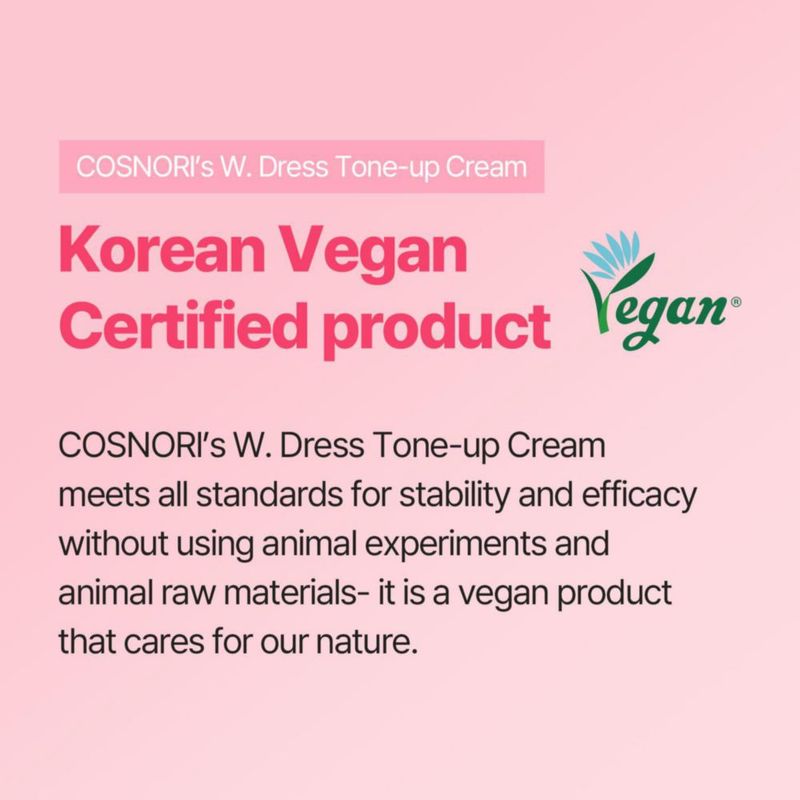 Crema tonificante COSNORI W. Dress vegana 50 ml no testado en animales