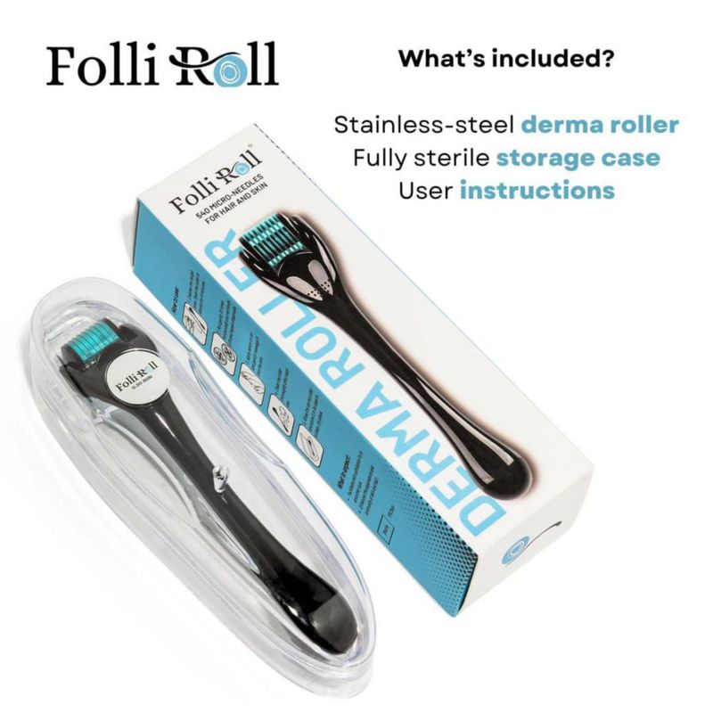 Microagujas Derma Roller FolliRoll 540 de 030 mm para cabello y piel