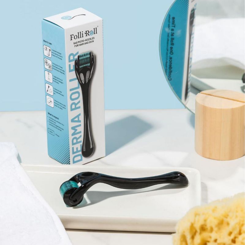Microagujas Derma Roller FolliRoll 540 de 030 mm para cabello y piel