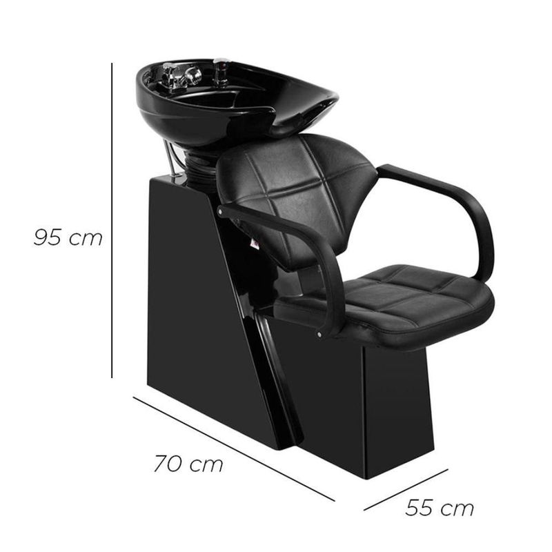 Silla Lavacabezas Reclinable Vanlig Atia de Ceramica Valvula Certificada y Doble Refuerzo Estructural