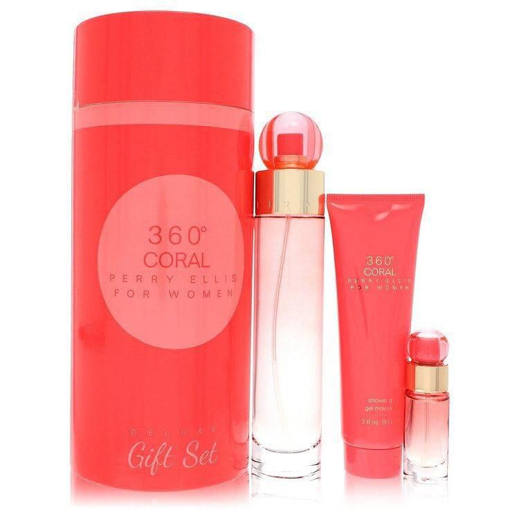 Set de regalo Perfume Perry Ellis 360 Coral Deluxe para mujer