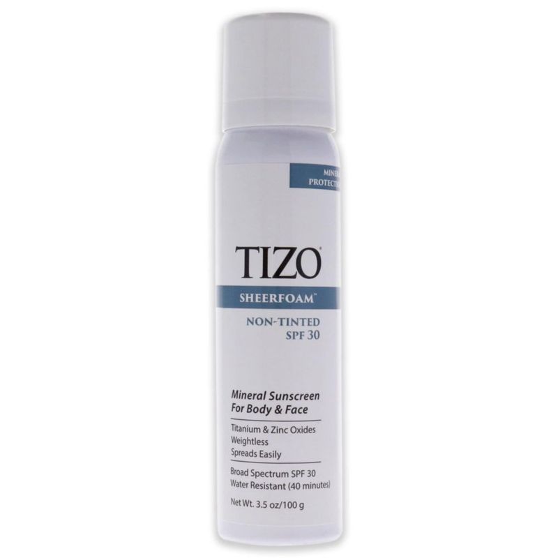 Protector solar TIZO SHEERFOAM™ PARA CUERPO Y ROSTRO SPF 30 no teñido