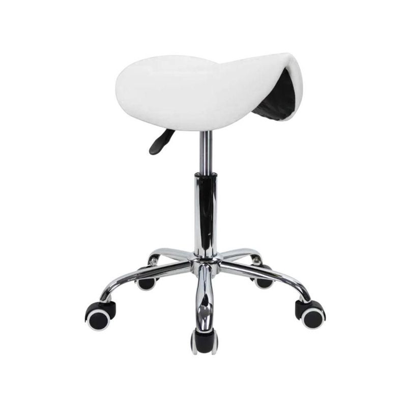 Taburete Banco Profesional Ask Blanco 360° Vanlig Ergonómico Hidráulico con Altura Ajustable para Consultorio Spa Tatoo Salon de Belleza